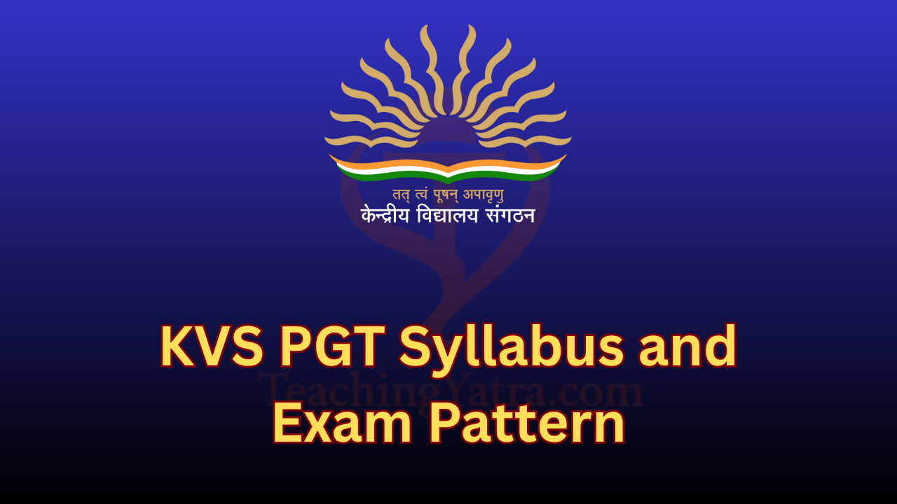KVS PGT Syllabus 2025 and Exam Pattern – Download  PDF