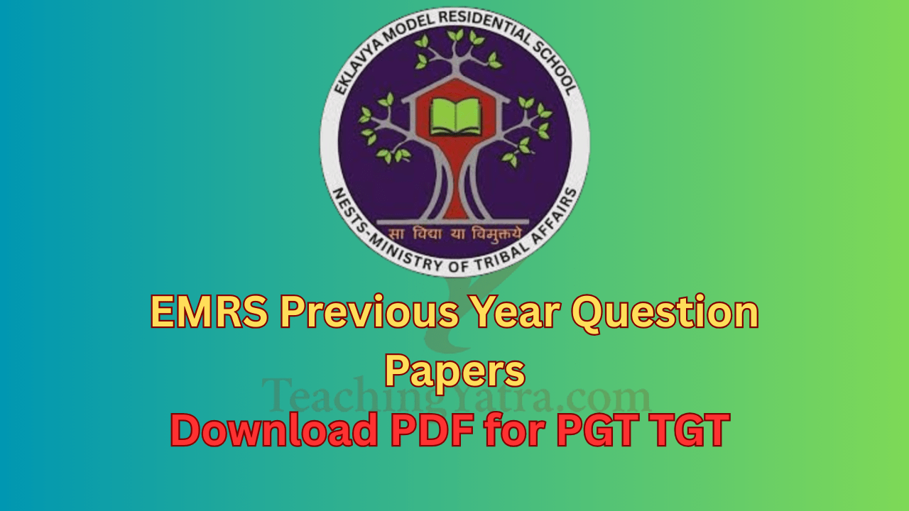 EMRS Previous Year Question Papers Download PDF for TGT PGT